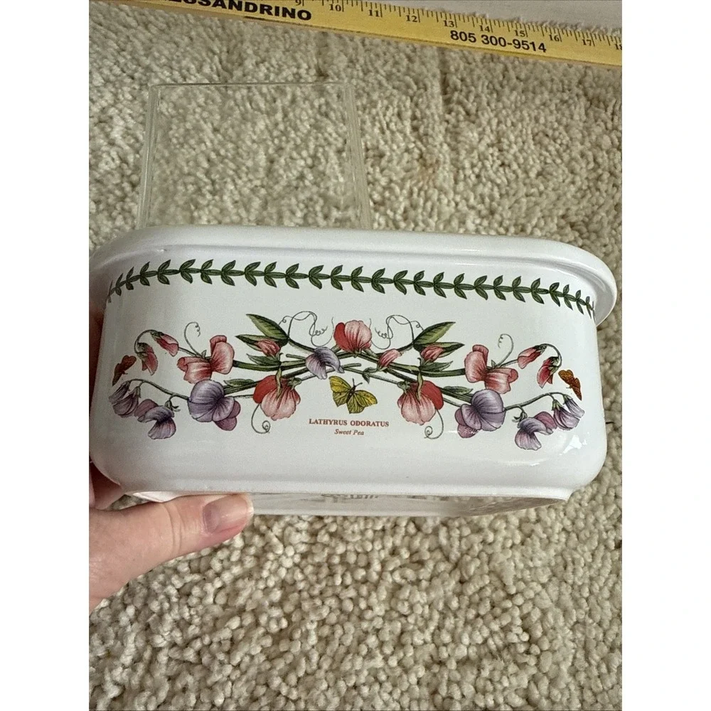 Portmarion Botanic Gardens Square Casserole Dish 7 In X 7 In Sweet Pea Pattern